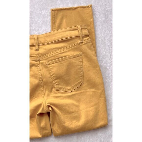NWT Talbots Flawless Five Pocket Frayed Hem Slim Ankle Jeans in Yellow, Size 4P - Picture 16 of 16
